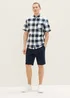 Tom Tailor Shirt Navy Off White Beige Check