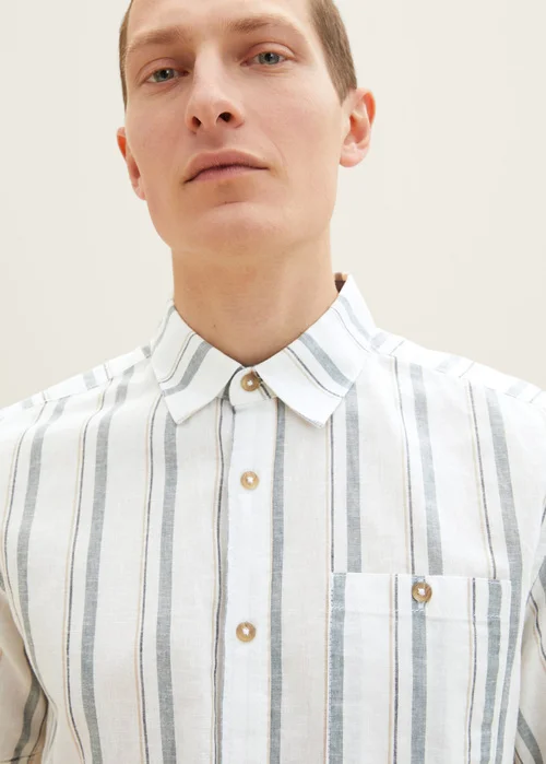 Tom Tailor 12 Shirt Off White Base Big Stripe
