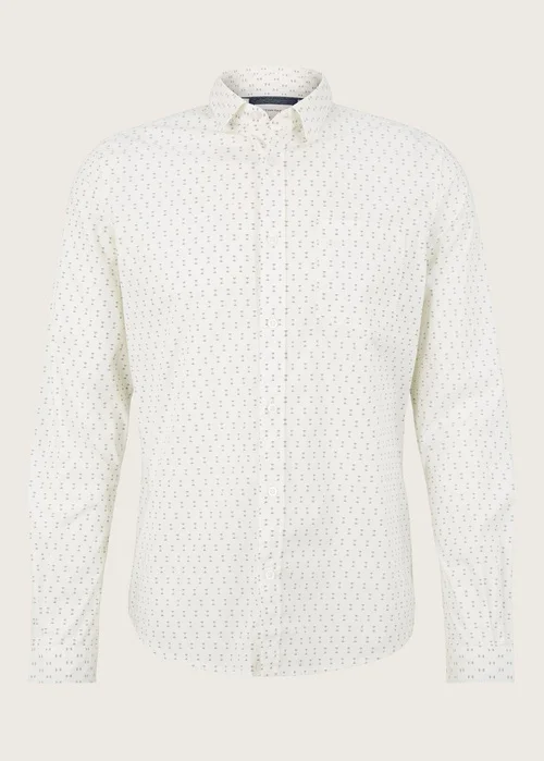 Tom Tailor Shirt With An All Over Print Off White Geometric Design