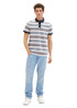 Tom Tailor Striped Polo Shirt Navy Red Stripe - 1036332-31779