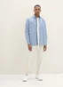 Tom Tailor Textured Shirt Hockey Blue Offwhite Structure