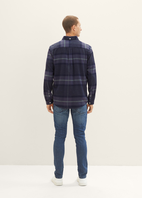 Tom Tailor Checked Shirt Navy Tonal Big Check - 1037449-32313