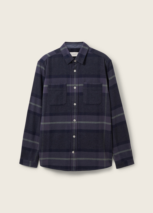 Tom Tailor Checked Shirt Navy Tonal Big Check - 1037449-32313