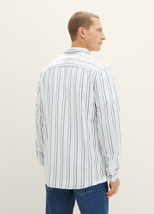 Tom Tailor Striped Shirt Off White Colorful Stripe - 1038777-33892