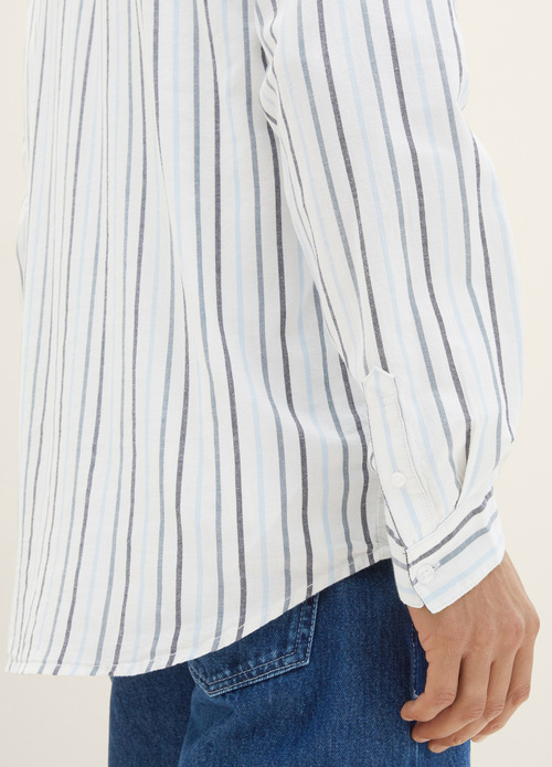 Tom Tailor Striped Shirt Off White Colorful Stripe - 1038777-33892