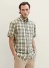 Tom Tailor Short Sleeve Shirt Olive Multicolor Check