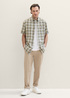 Tom Tailor Short Sleeve Shirt Olive Multicolor Check - 1040458-35373