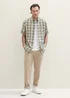 Tom Tailor Short Sleeve Shirt Olive Multicolor Check