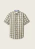 Tom Tailor Short Sleeve Shirt Olive Multicolor Check