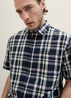 Tom Tailor Short Sleeve Shirt Navy Base Check - 1040458-35389