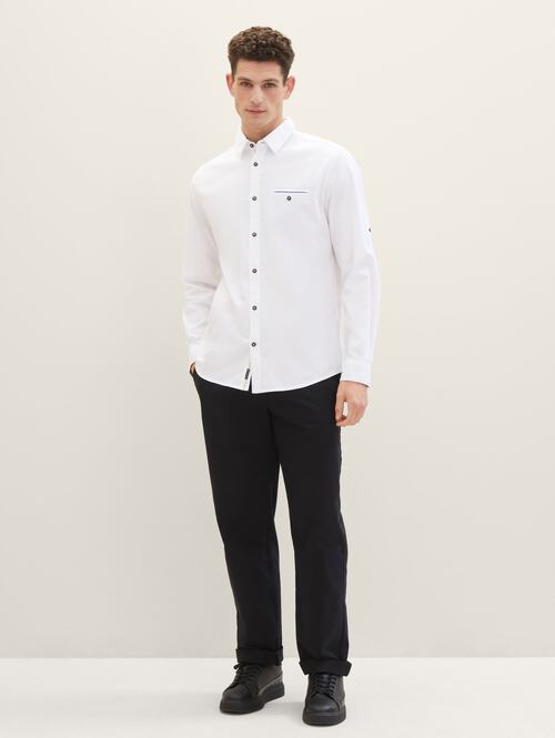 Tom Tailor Textured Shirt White - 1040129-20000