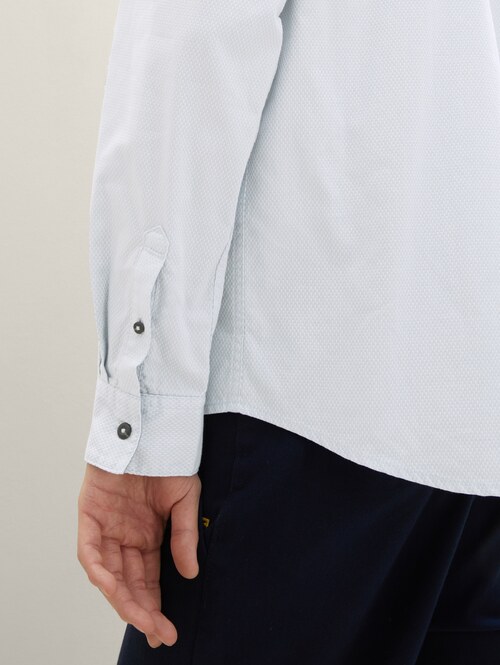 Tom Tailor Textured Shirt Light Blue Small Structure - 1040129-34703