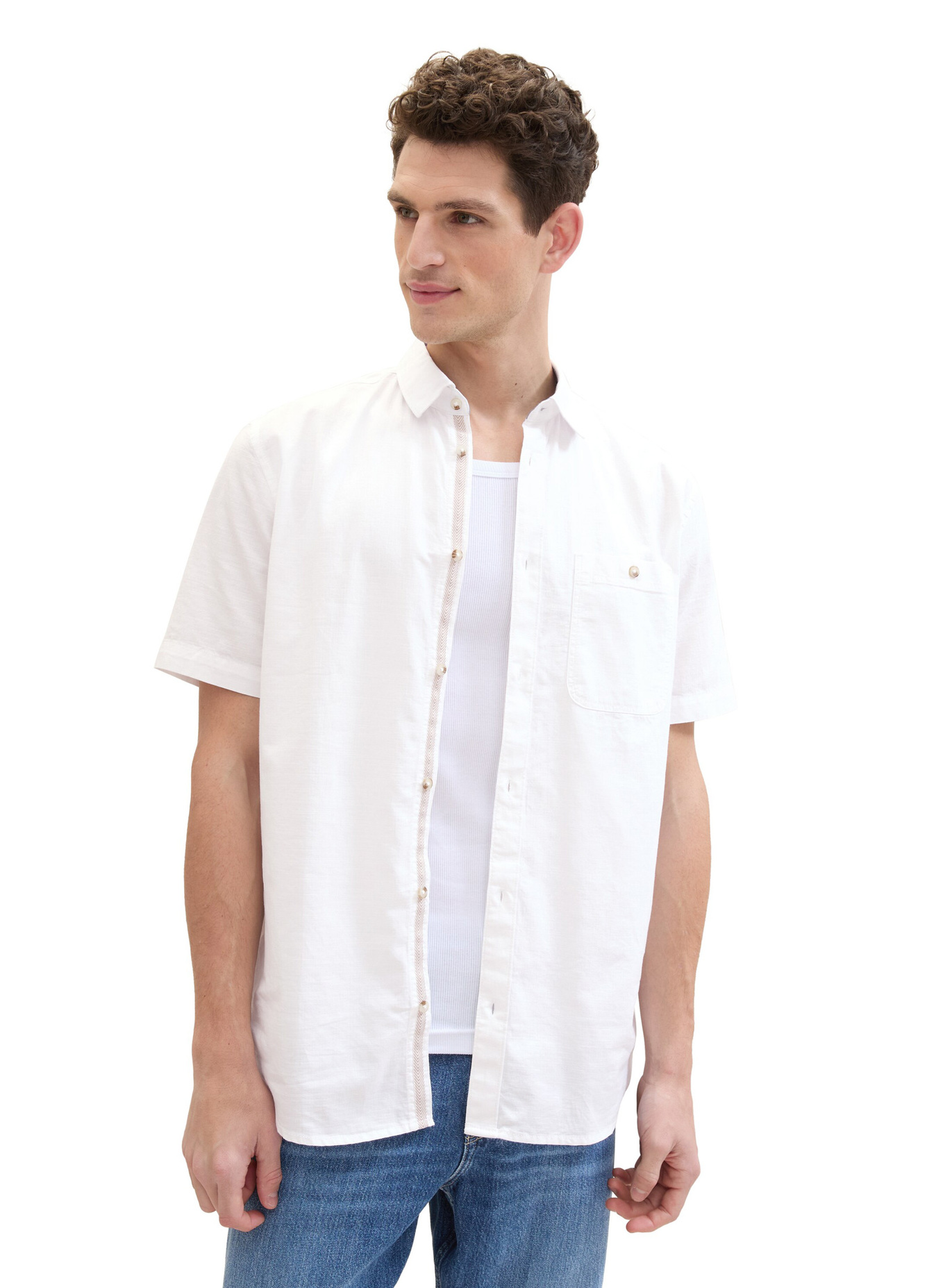 Tom Tailor Shirt White - 1041350-20000