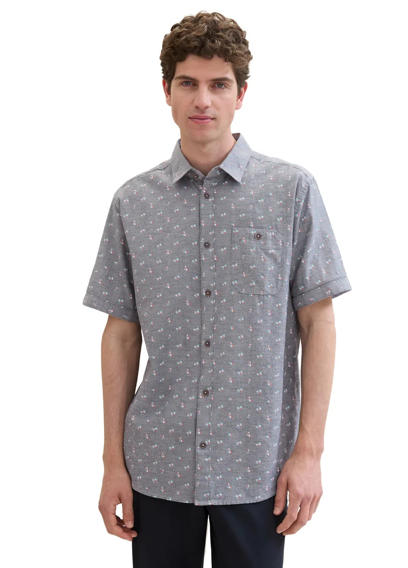 Tom Tailor Shirt Navy Orange Slice Design