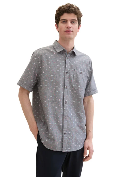 Tom Tailor Shirt Navy Orange Slice Design