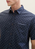 Tom Tailor Short Sleeved Shirt With A Print Navy Stripe Design - 1040138-34712