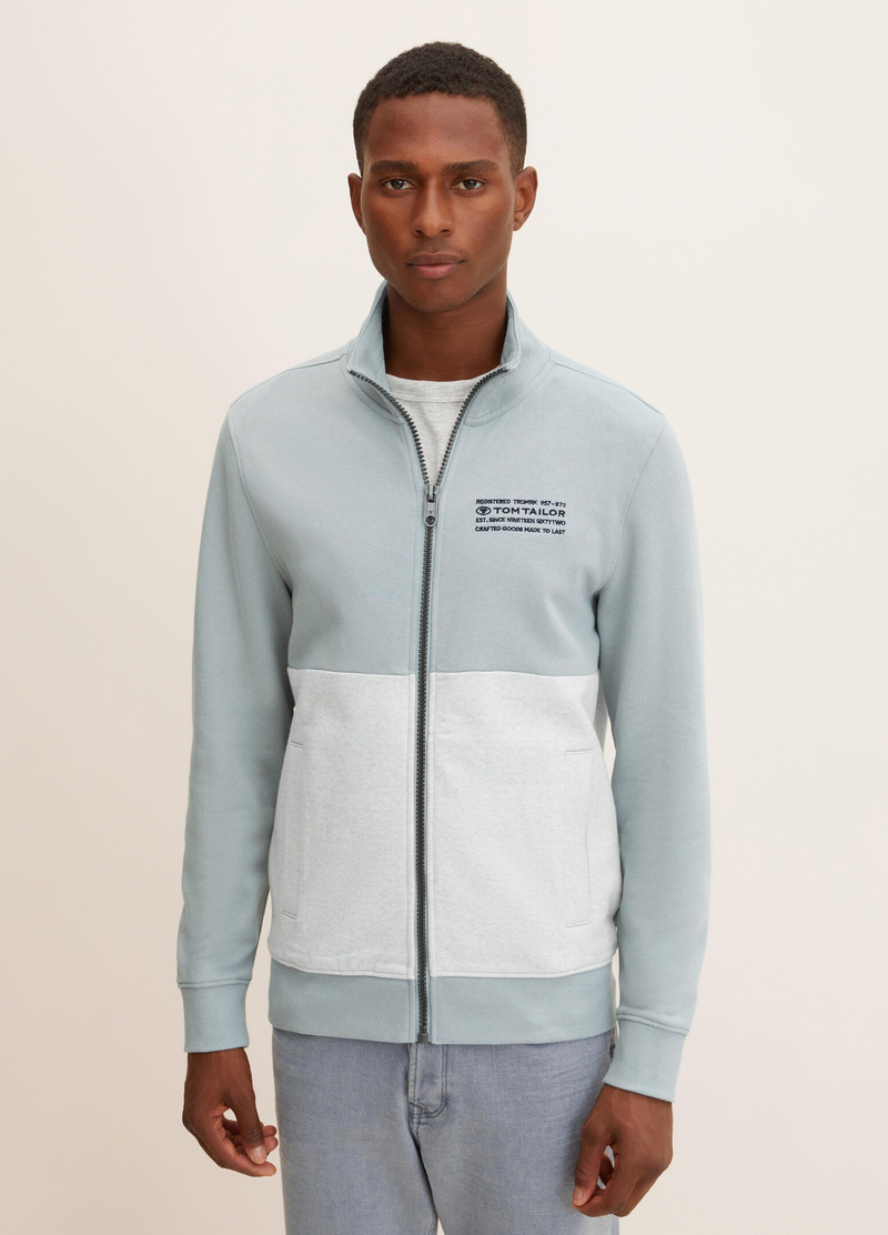 Tom Tailor Sweat Jacket Light Ice Blue - 1034406-28129