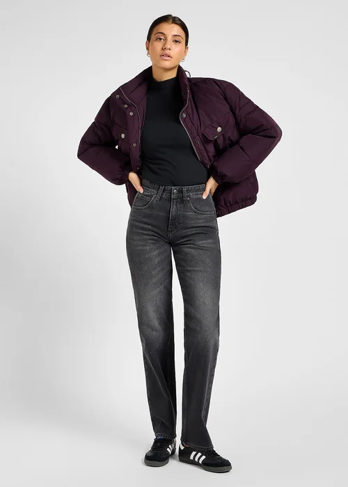 Lee Ribbed Long Sleeve High Neck Unionall Black