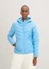 Tom Tailor Lightweight Jacket With A Hoodie Rainy Sky Blue