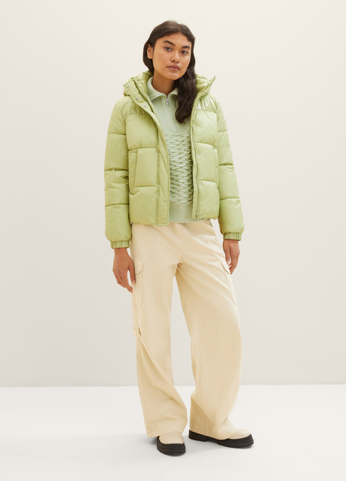 Denim Tom Tailor Puffer Jacket Dusty Pear Green - 1037590-32256