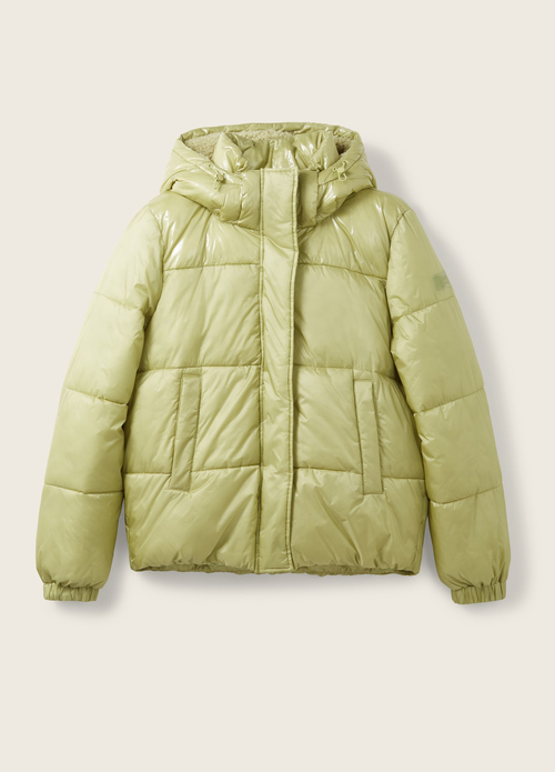 Denim Tom Tailor Puffer Jacket Dusty Pear Green - 1037590-32256