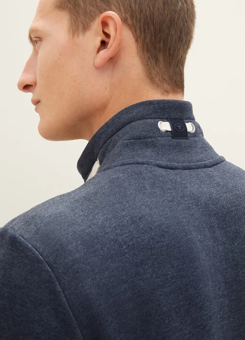 Tom Tailor Stand Up Jacket Sky Captain Blue White Melange