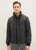 Tom Tailor Jacket With A Concealed Hood Anthracite Knitted Structure