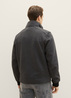 Tom Tailor Jacket With A Concealed Hood Anthracite Knitted Structure - 1037324-31109