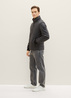 Tom Tailor Jacket With A Concealed Hood Anthracite Knitted Structure - 1037324-31109