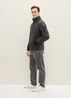 Tom Tailor Jacket With A Concealed Hood Anthracite Knitted Structure