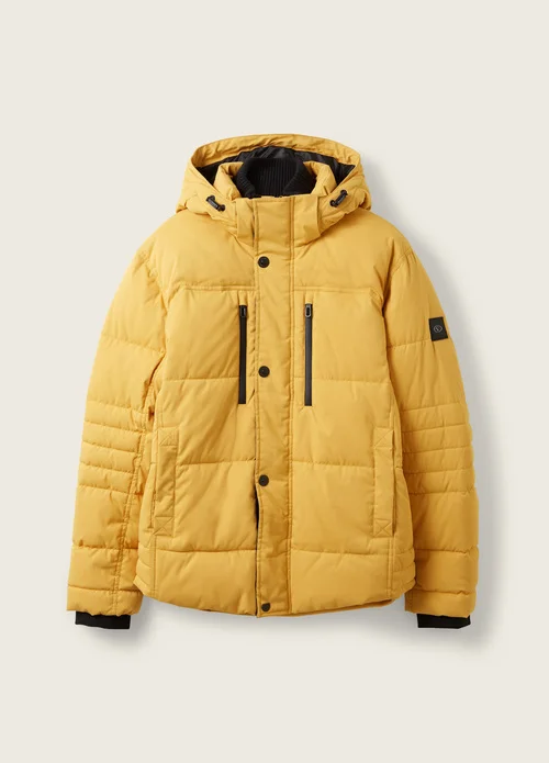 Tom Tailor Puffer Jacket With A Detachable Hood Golden Fall