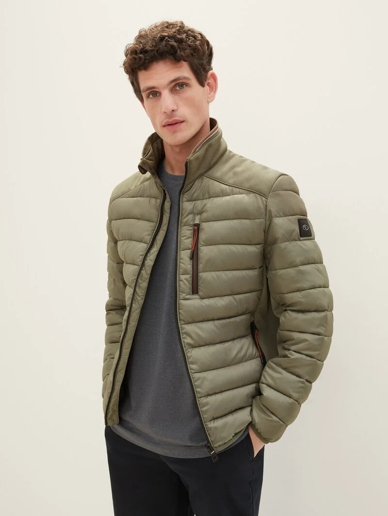 Tom Tailor Hybrid Jacket Smokey Olive Green