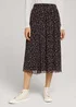 Tom Tailor Skirt Printed Mesh Black Small Dot Design