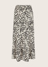 Tom Tailor Skirt Beige Abstract Waves Design - 1031673-29963