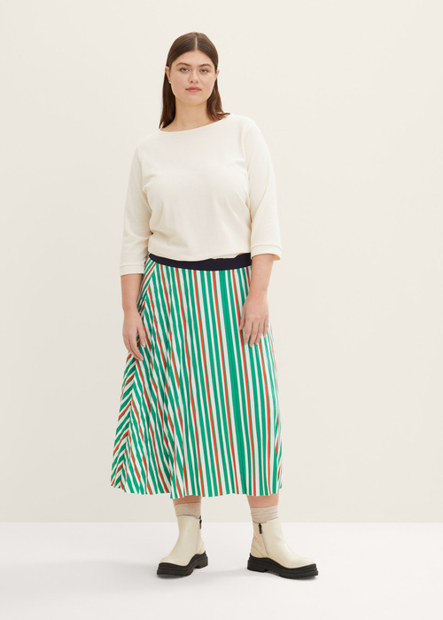 Tom Tailor Skirt Stripe Green - 1035964-31120