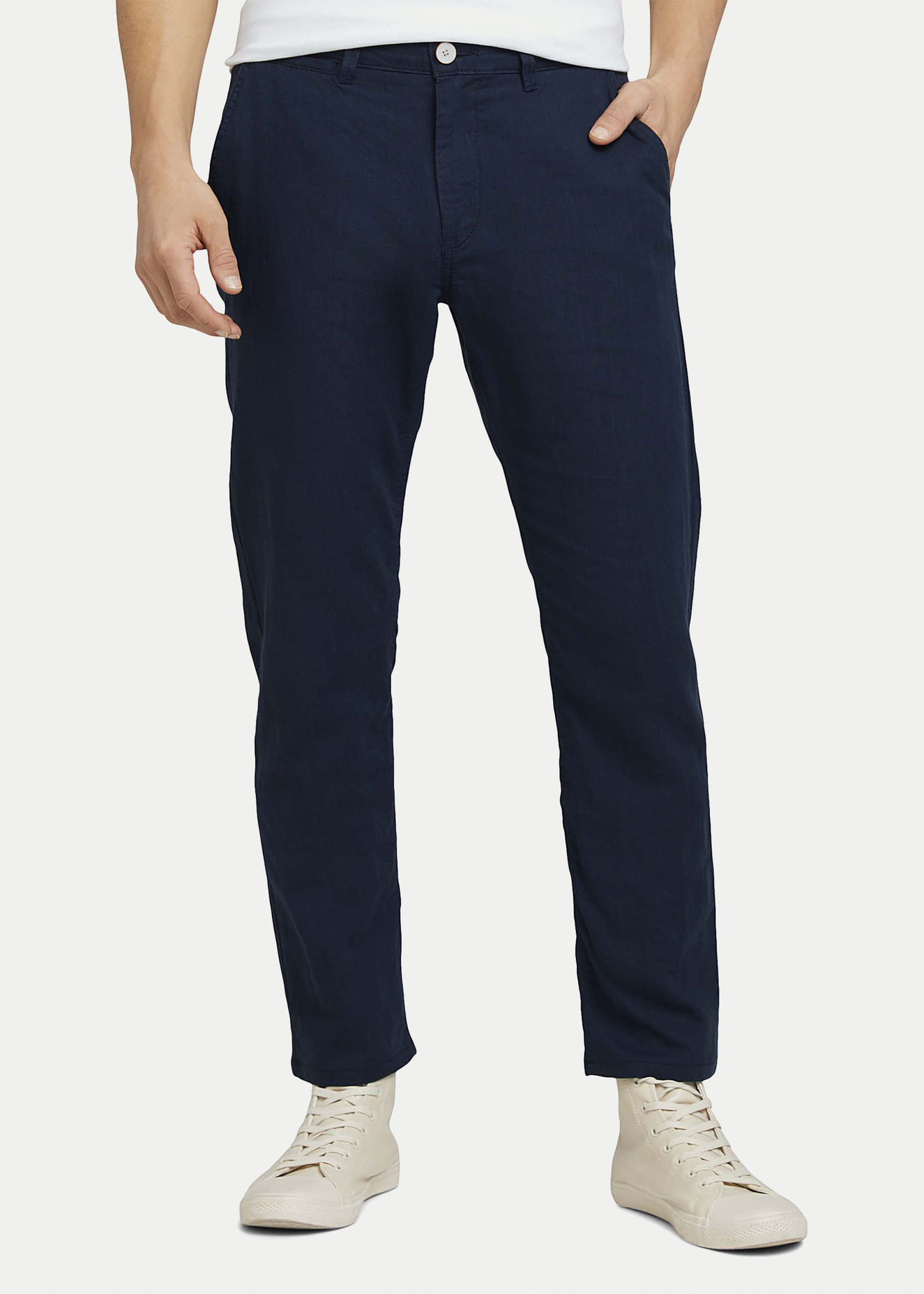 Tom Tailor Travis Cotton Linen Chino Dark Blue - 1025032-10302