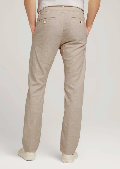Tom Tailor Travis Cotton Linen Chino Beige Chambray