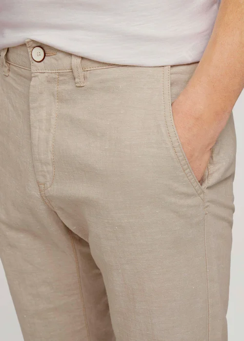 Tom Tailor Travis Cotton Linen Chino Beige Chambray