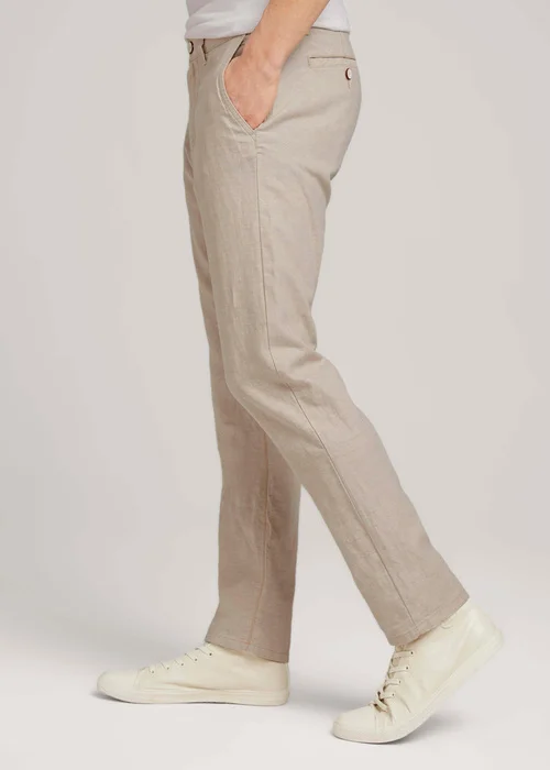 Tom Tailor Travis Cotton Linen Chino Beige Chambray