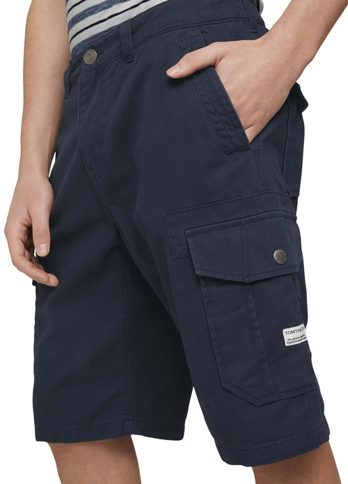 Tom Tailor Twill Cargo Shorts Sky Captain Blue - 1026183-10668