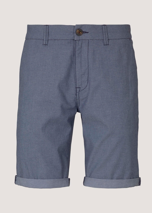 Tom Tailor Chino Shorts Blue White Diamond Dobby - 1024574-24951