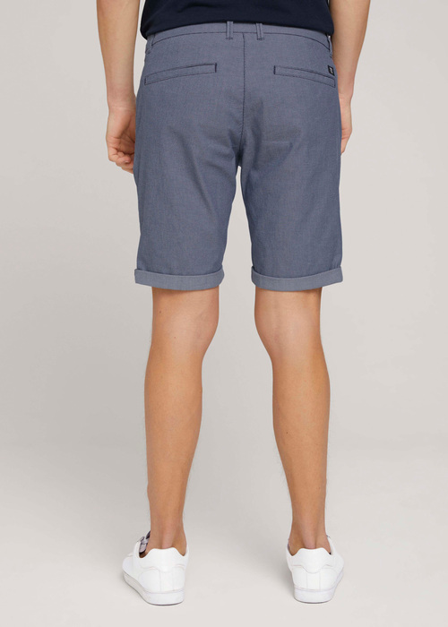 Tom Tailor Chino Shorts Blue White Diamond Dobby - 1024574-24951