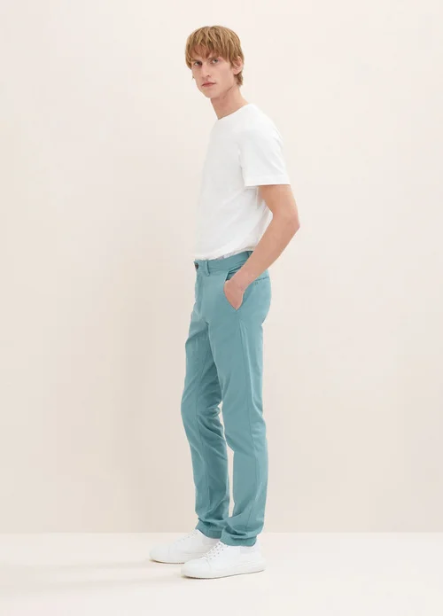 Tom Tailor Washed Slim Chinos Deep British Green