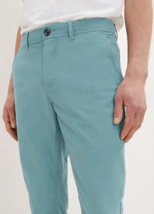 Tom Tailor Washed Slim Chinos Deep British Green