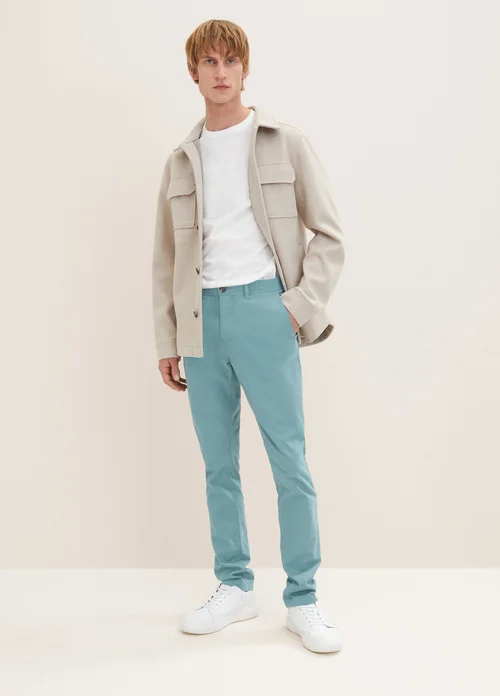 Tom Tailor Washed Slim Chinos Deep British Green