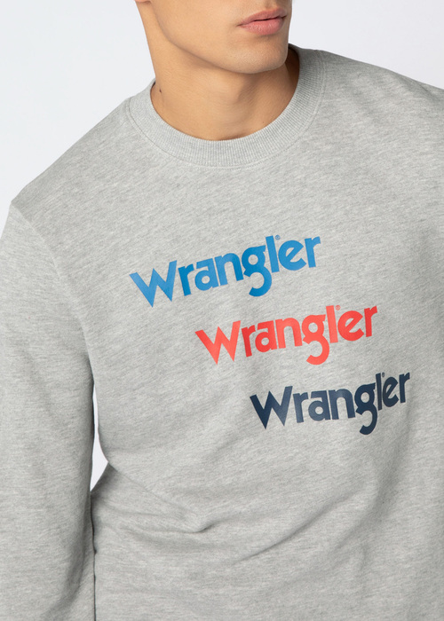 Wrangler Repeat Sweat Mid Grey Mel - W6A5HAX37