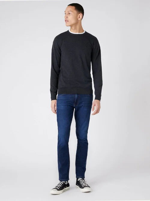 Wrangler Crewneck Knit Dark Grey Mel
