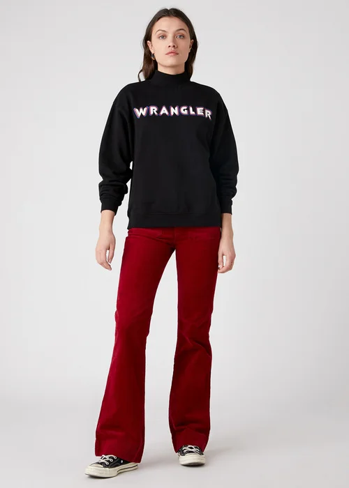 Wrangler High Neck Logo Black