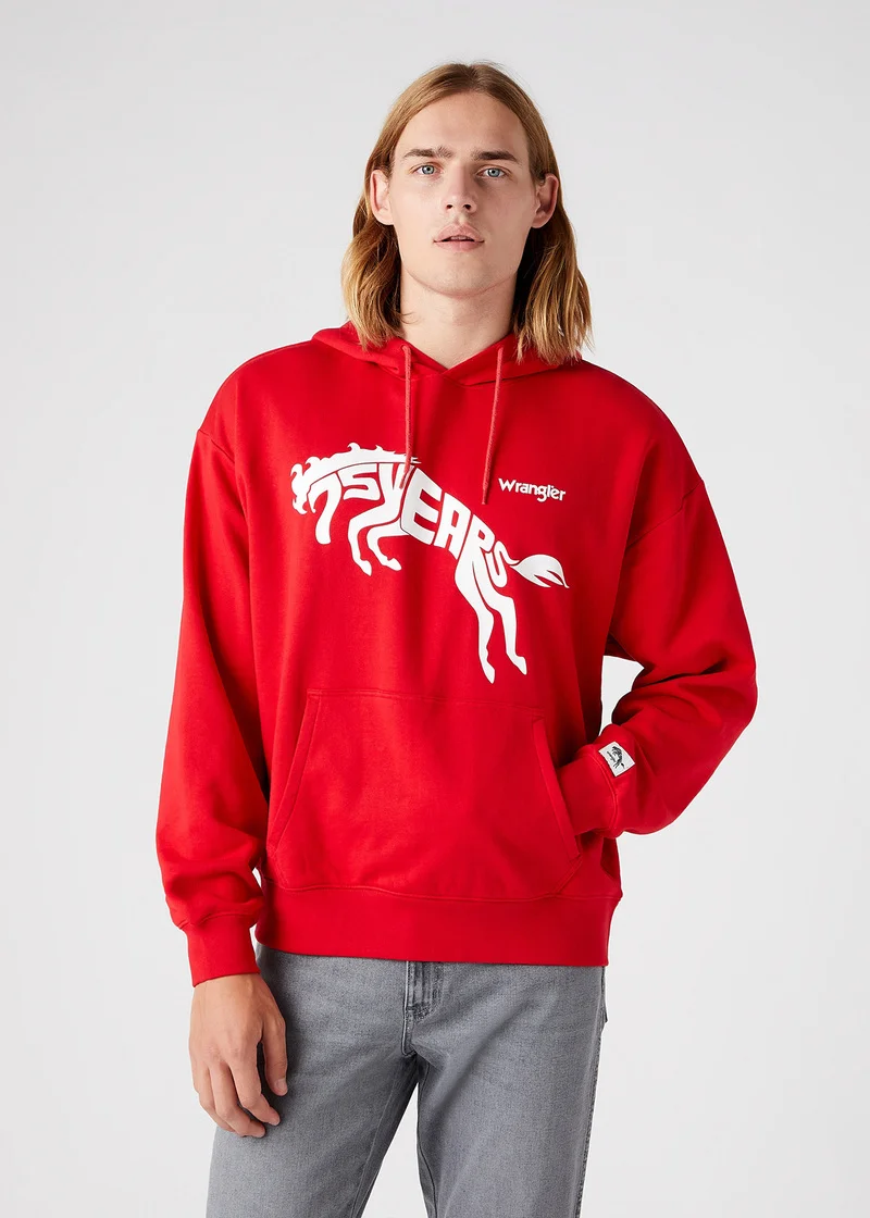 Wrangler 75th Anni Hoodie Chinese Red