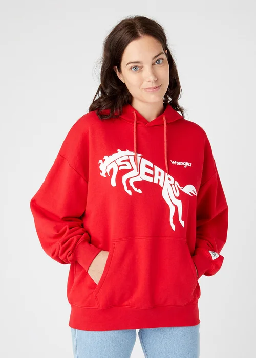 Wrangler 75th Anni Hoodie Chinese Red